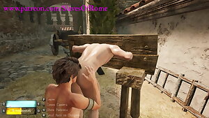 Slaves Of Rome Game - Masculine Sex Slave Getting Pounded in Publi