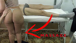 Maid Masseuse with Big Butt let me Lift her Dress & Fingered her Pussy While she Massaged my Man-meat !