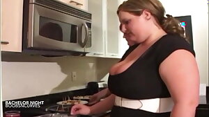 2 Chesty French BBW maids fucked by 5 guys at a party