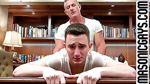 Master Matthew Figata ordered twink Tyler Tanner to come to his office for some talking. Matthew asked Tyler to arch over for him to see his milky ass