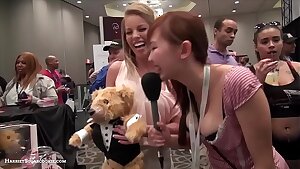 Britney Amber with TeddyLoveBear at AE Expo